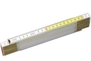 Duimstok Hout geel/wit 2 meter