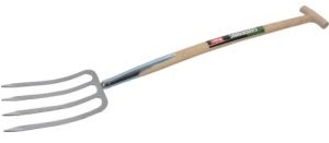 Mestvork 4 tands met  T-steel