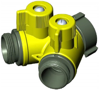 Verdeelstuk 1x nk 52, 2x nk 52 WYE kort