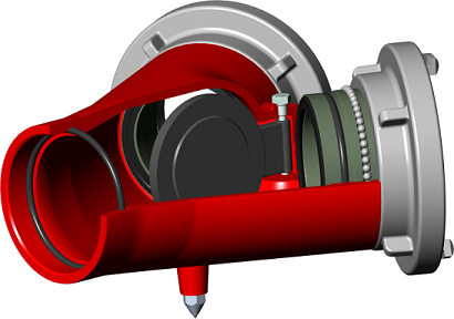 Y-verdeelstuk met terugslagklep
